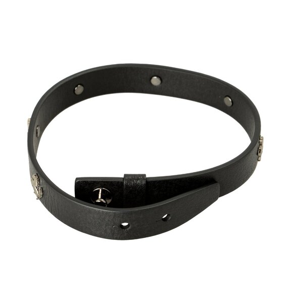 Scuderia Ferrari Black Double Coil Hypersonic 100% Leather Bracelet - Picture 2 of 3